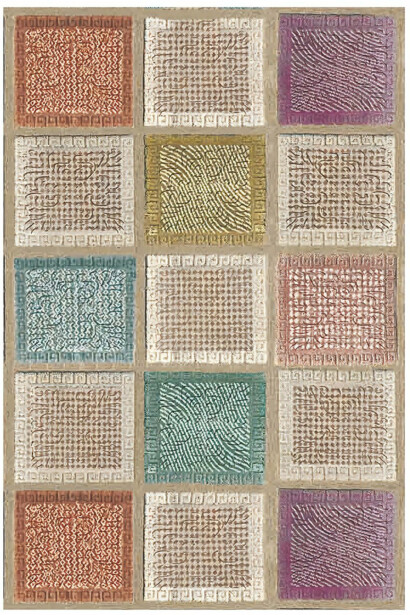 Matto Linento Wookece Tetris beige/ruskea, eri kokoja