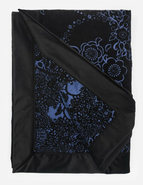 Torkkupeitto Lennol Blackbird, 125x170cm, musta-sininen
