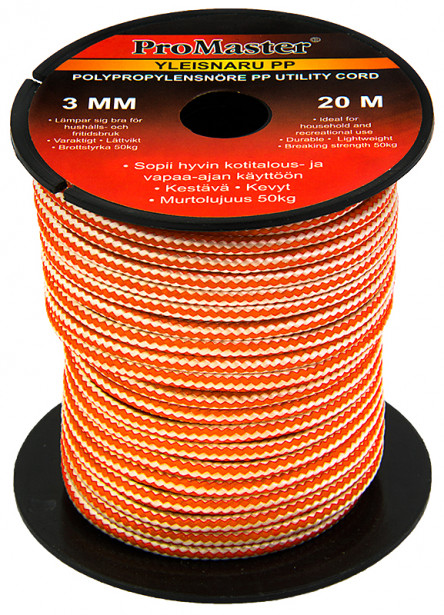 Yleisnaru ProMaster PP, 3 mm x 20 m oranssi