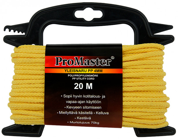 Yleisnaru ProMaster PP, 4 mm x 20 m keltainen