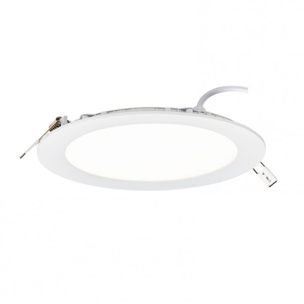 LED-alasvalo Limente DRI-18 Lux, Ø 225x20mm, 18W, IP44, upotettava, valkoinen