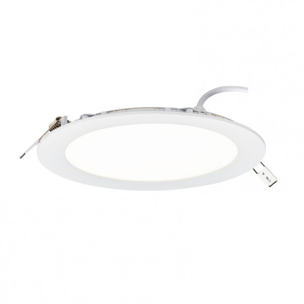 LED-alasvalo Limente DRI-18 Lux, Ø 225x20mm, 18W, IP44, upotettava, valkoinen, Verkkokaupan poistotuote