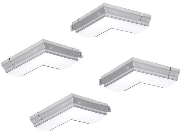 Kulmapalat Limente LED-Slim 90°, 4 kpl, 3000 K (2 x oikea, 2 x vasen)