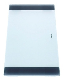 Leikkuulauta Blanco Claron, 200x420mm, lasi, valkoinen