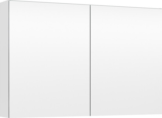 Peilikaappi LED-valolla Temal Choice, 100 cm, 2 ovea, pistorasia oikea, kiiltävä valkoinen