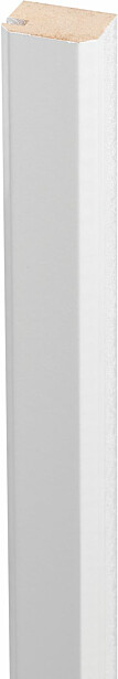Sisustuspaneelin päätelista Lundbergs Solliden 19x25x824mm MDF valkoinen 2kpl/pkt