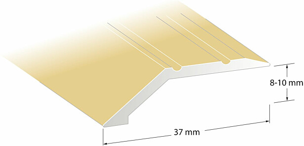 Tasolista Lundbergs Standard 14-15mm 45mm messinki, eri pituuksia