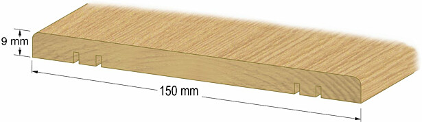 Kynnys Lundbergs 9x150x2000mm tammi lakattu