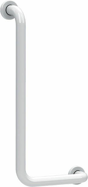 Kulmatukikahva Polaria 90° EH-N1224S-PCX, 300x600 mm, vasen, valkoinen