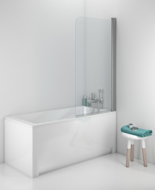 Ammesuihkuseinä Ido Showerama 10-40 750x1400 mm, kääntyvä, kirkas lasi, mattahopea profiili