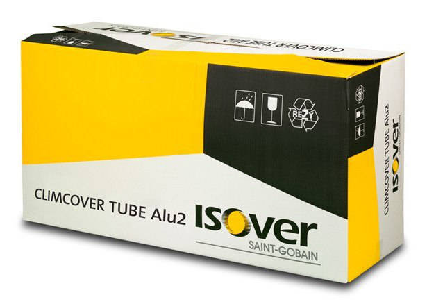 Kanavaeriste ISOVER CLIMCOVER TUBE Alu2, 125/50mm, 9,6 m