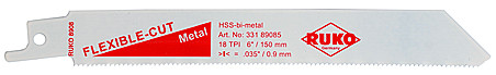 Puukkosahanterä Ruko, HSS-BI 18TPI/150mm/5kpl