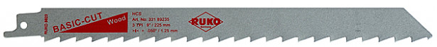 Puukkosahanterä Ruko, HCS 3TPI/225mm/5kpl