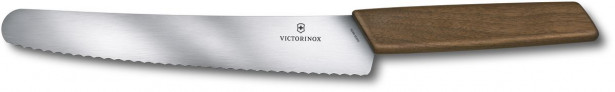 Leipäveitsi Victorinox Swiss Modern 22cm sahalaita puukahva