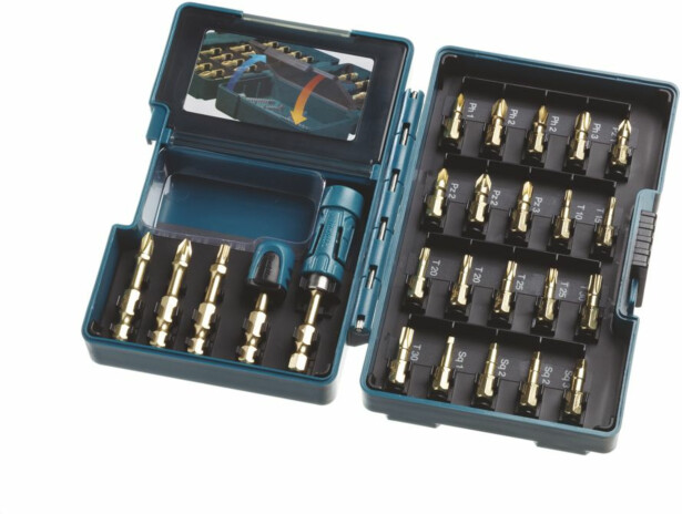 Ruuvauskärkisarja Makita B-49915, 26-osainen, Impact Gold