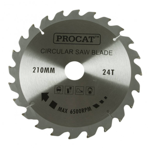 Pyörösahanterä Procat Ø210mm, 24T, keskiö Ø30mm, sovitin 16mm