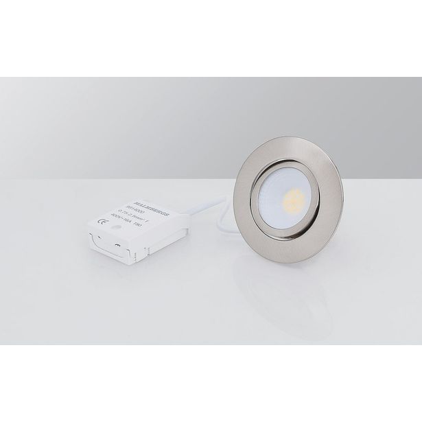 LED-alasvalo Malmbergs MD-230 5W, IP44, satiinikromi