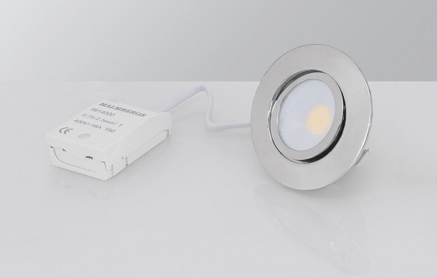 LED-alasvalo Malmbergs MD-230 5W, IP44, kromi