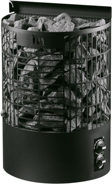 Sähkökiuas Mondex Teno M, 6.6kW, 6-9m³, kiinteä ohjaus, musta