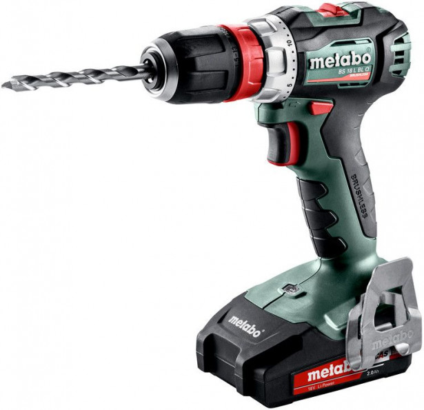 Akkuporakone Metabo 18 L BL QUICK, 18V, 2x2.0Ah akuilla