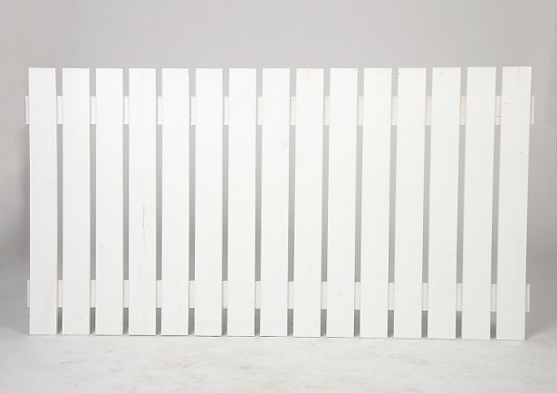 Näkösuoja-aita Miljöökoriste, 183x80cm, pystylaudoitus, valkoinen