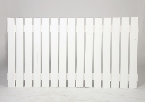 Näkösuoja-aita Miljöökoriste, 183x80cm, pystylaudoitus, valkoinen