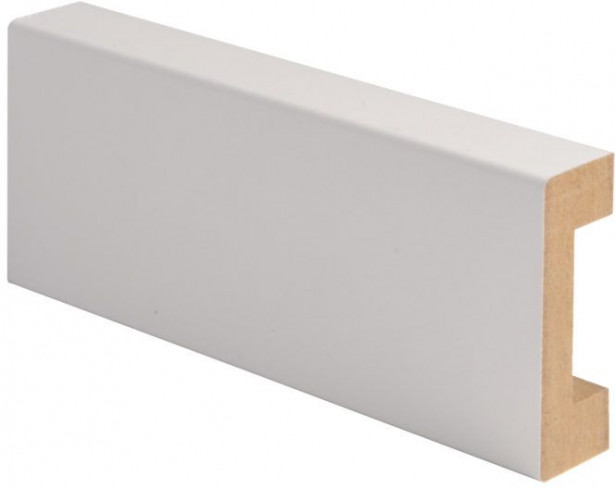 Peitelista johtouralla Maler, 19x58x2200mm, MDF, valkoinen