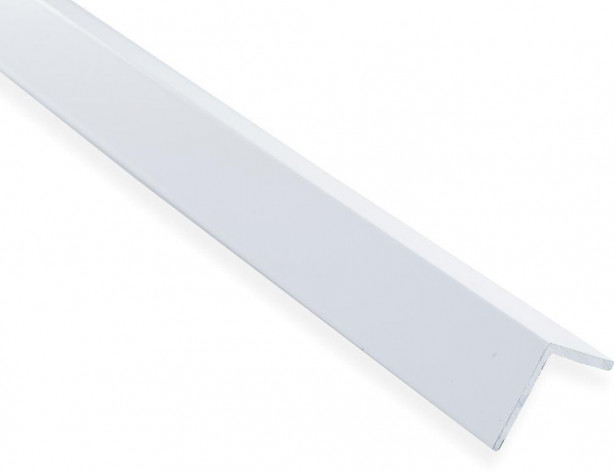 Kulmalista Maler sileä, 2x25x25x1000mm, alumiini, valkoinen maalattu