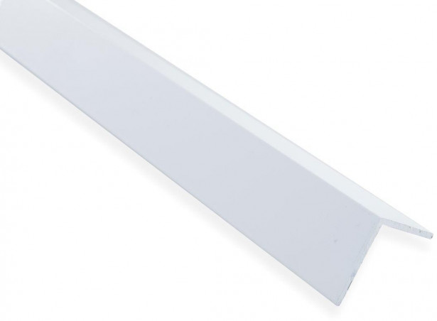 Kulmalista Maler sileä, 2x30x30x1000mm, alumiini, valkoinen maalattu