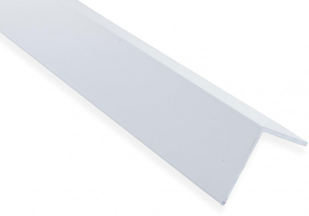 Kulmalista Maler sileä, 2x40x40x1000mm, alumiini, valkoinen maalattu
