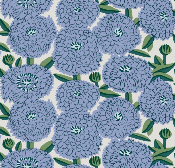 Tapetti Marimekko Primavera, vaaleansininen, 0.7x10.05m