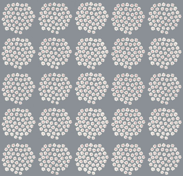 Tapetti Marimekko Puketti, siniharmaa, 0.7x10.05m