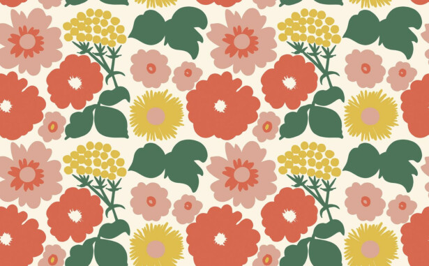 Tapetti Marimekko Kukkatori, 0.7x10.05m, non-woven
