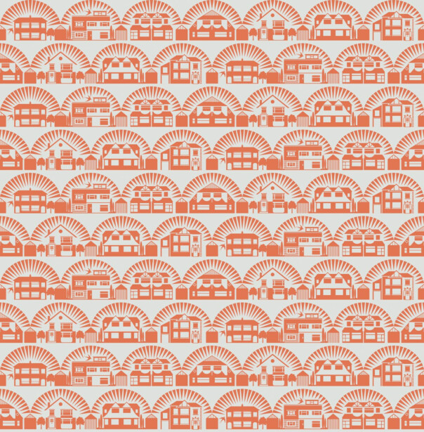 Tapetti Mini Moderns Metroland, 0.52x10m, non-woven, oranssi