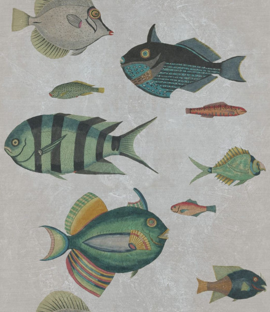 Paneelitapetti Mindthegap Poissons Grey, 1.56x3m