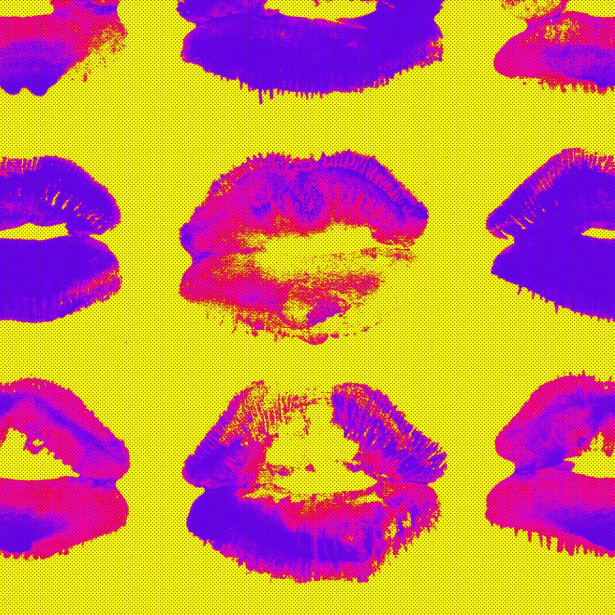 Paneelitapetti Mindthegap Neon kiss, 1.56x3m, keltainen