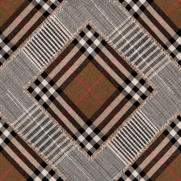 Paneelitapetti Mindthegap Checkered patchwork, 1.56x3m, ruskea