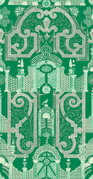 Paneelitapetti Mindthegap Emperor's Labyrinth, 1.56x3m, vihreä