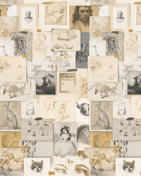 Paneelitapetti Mindthegap The Mood Board, 1.56x3m, beige