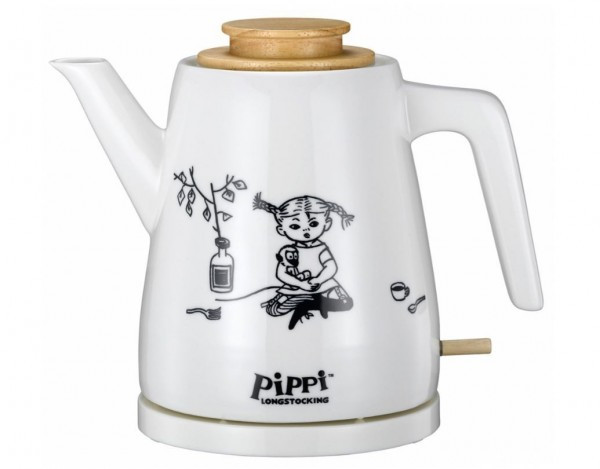 Keraaminen vedenkeitin Peppi Pitkätossu 20130003, 1,2l, valkoinen