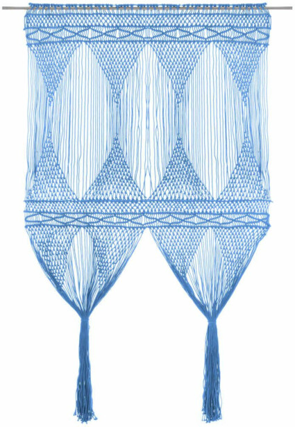 Macrame verho puuvilla sininen 140x240cm_1