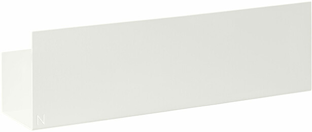 Kylpyhuonehylly Naka Pod M, 400x120 mm, teippikiinnitys, valkoinen, Verkkokaupan poistotuote