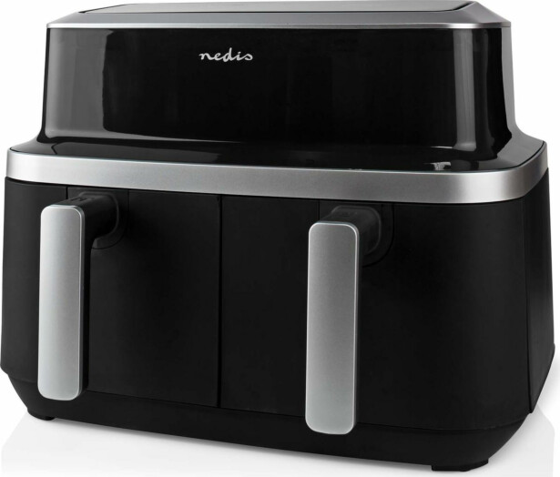 Ilmafriteerauskeitin Airfryer kahdella korilla Nedis KAAF320BK, 2x4.2l