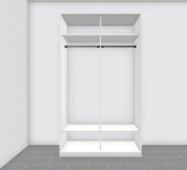 Liukuovikaappi Nettiovi 110-155cm, tangoilla, mittojen mukaan
