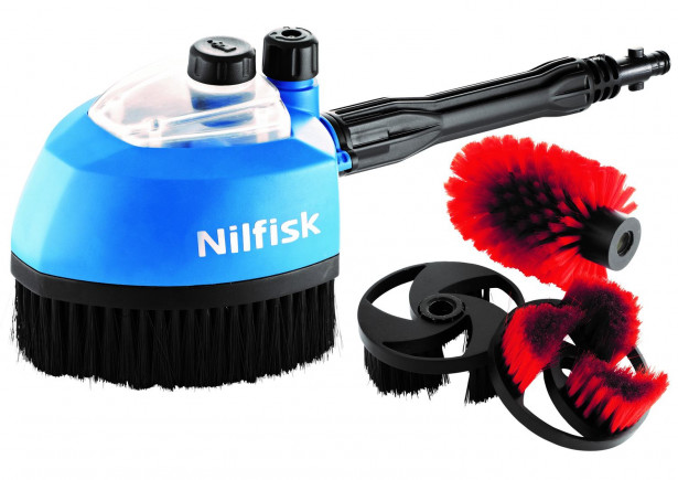 Painepesurin monitoimiharja Nilfisk Multi Brush Kit 3in1, kaikki harjaosat