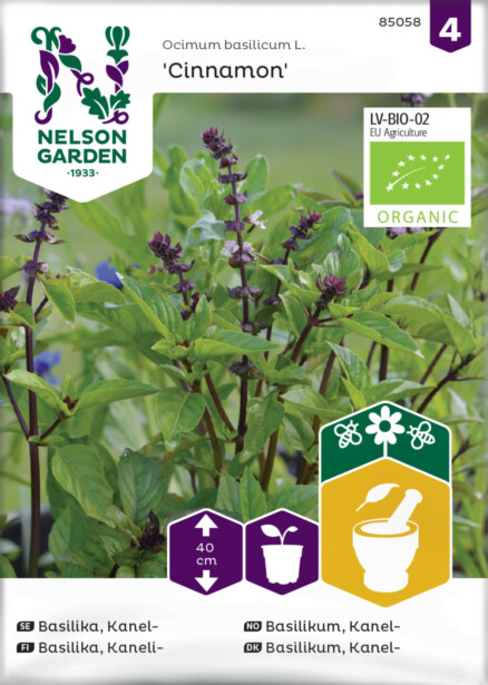 Kanelibasilika siemen Nelson Garden Cinnamon Organic
