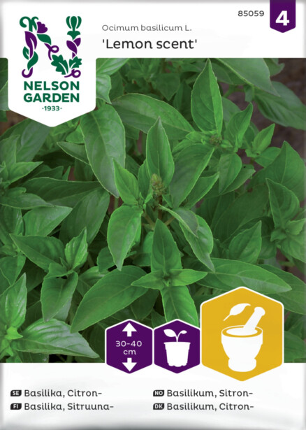 Sitruunabasilika siemen Nelson Garden Lemon scent