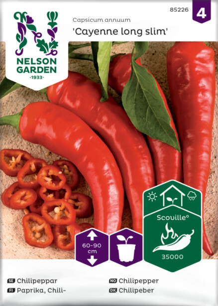 Chilipaprika siemen Nelson Garden Cayenne Long Slim