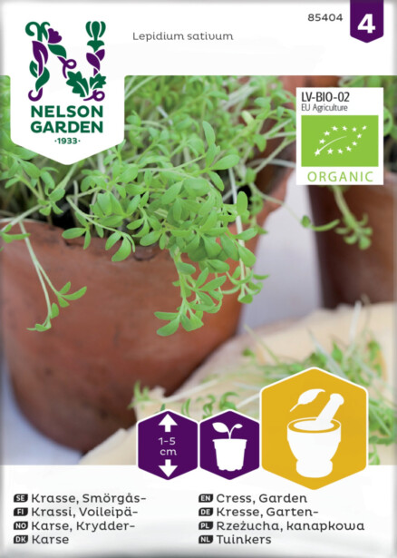 Voileipäkrassi siemen Nelson Garden Organic