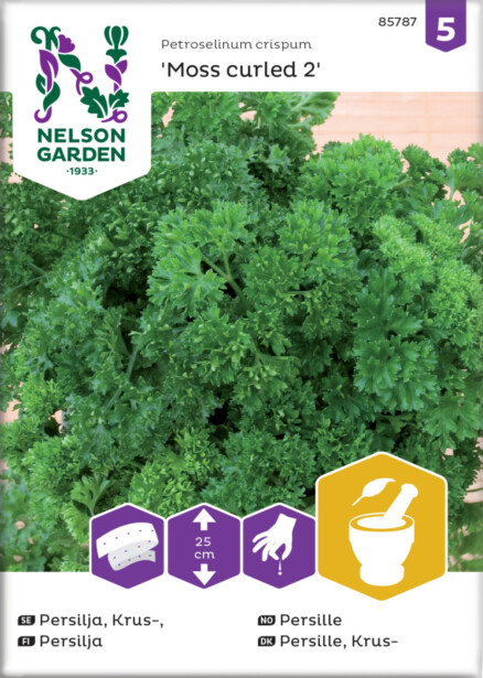 Persilja siemen Nelson Garden Moss Curled 2, kylvönauha